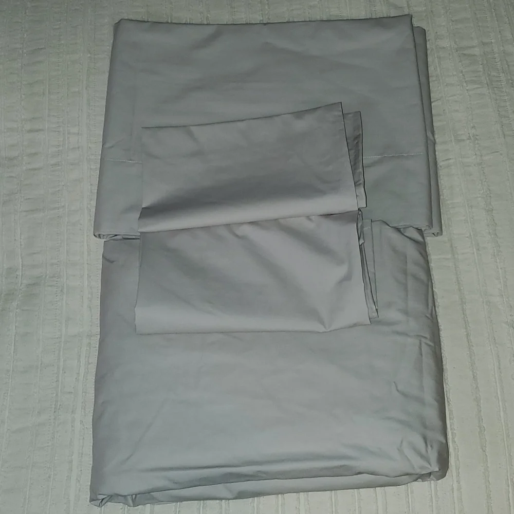 SOLD☆BROOKLINEN☆ Classic sheet set-Soft grey - Picture 5 of 7